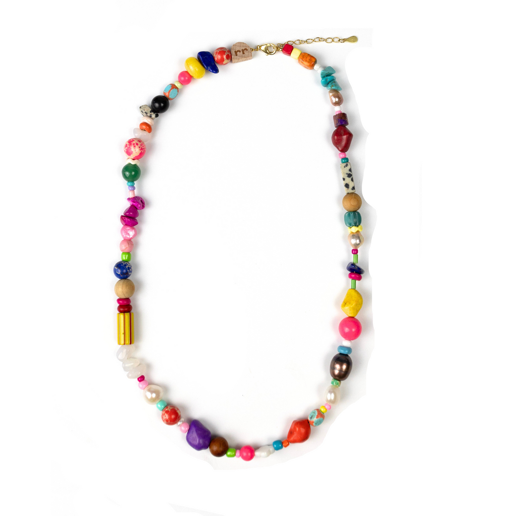 Happy Camper Necklace - Three Pink Rocks