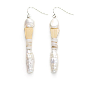 Fly Be Free Drop Earring, White