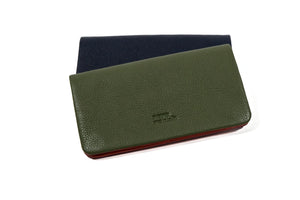 Voyager II Multi leather large wallet (Multi/Olive)