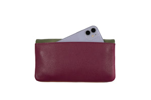 Voyager II Multi leather large wallet (Multi/Olive)