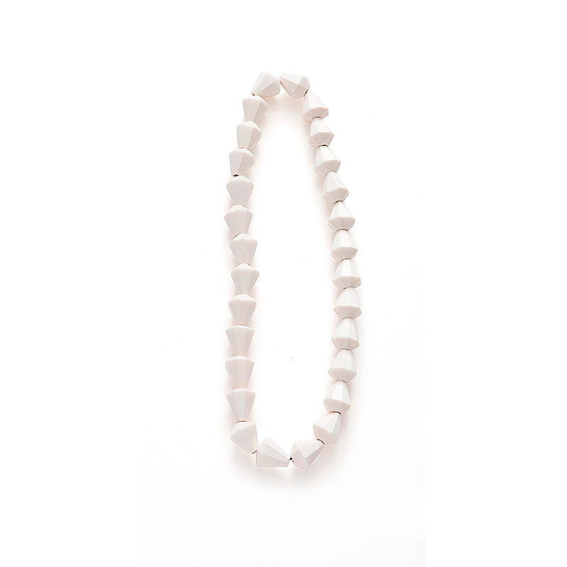 Faceted Diamond single strand necklace