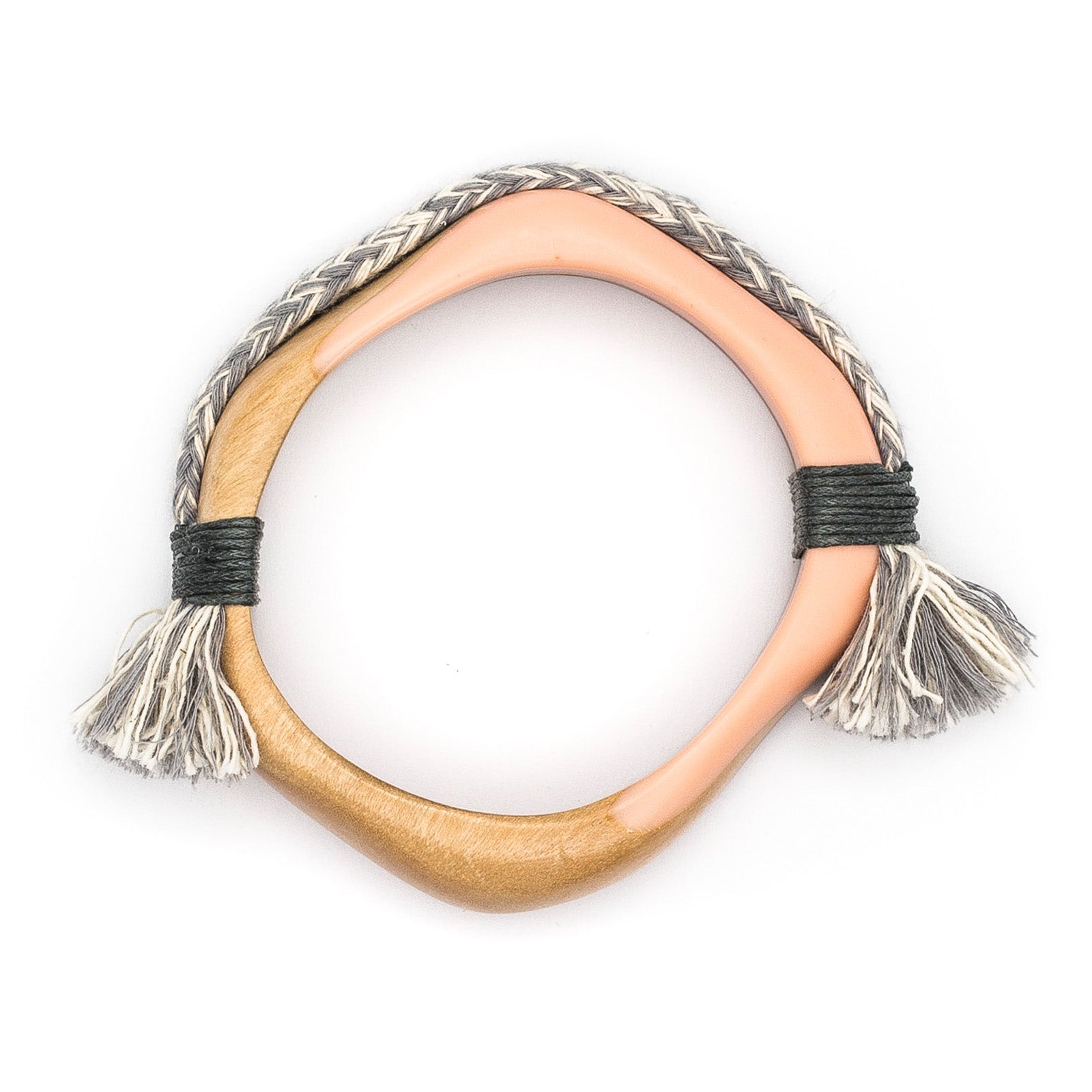 Wood & Resin with Rope & Tassel bracelet
