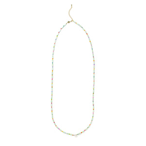 Stone & Pearl Long Necklace