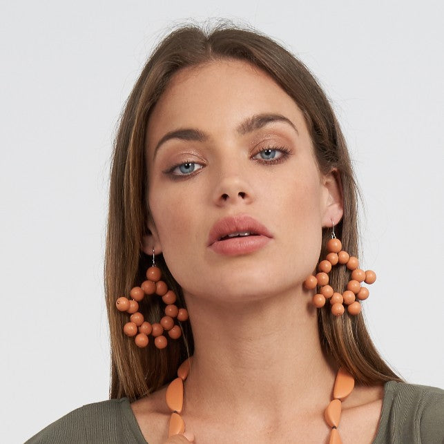 Buy Exquisite white beaded drop earrings for women Online. – Odette