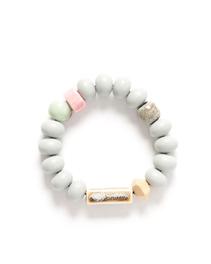 Mentos bracelet with ceramic tube bead