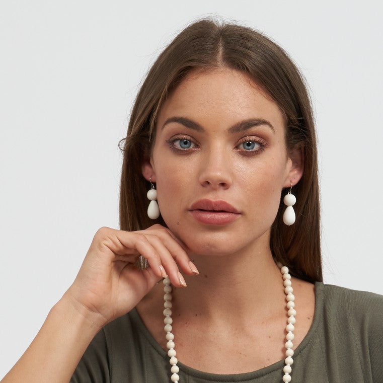 Organic drop earring